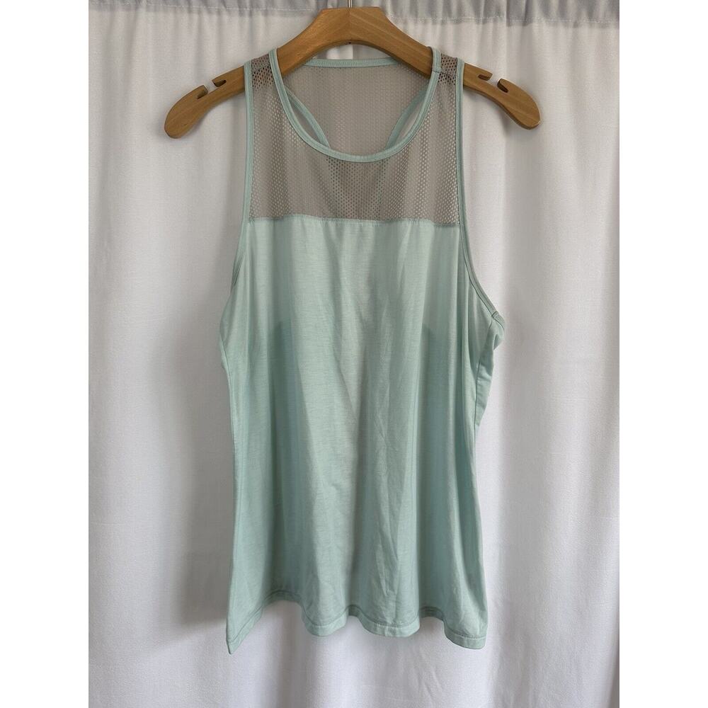 Athleta Airy Essence Tank Top Light Blue/Teal Size Womens Large Athletic Wear